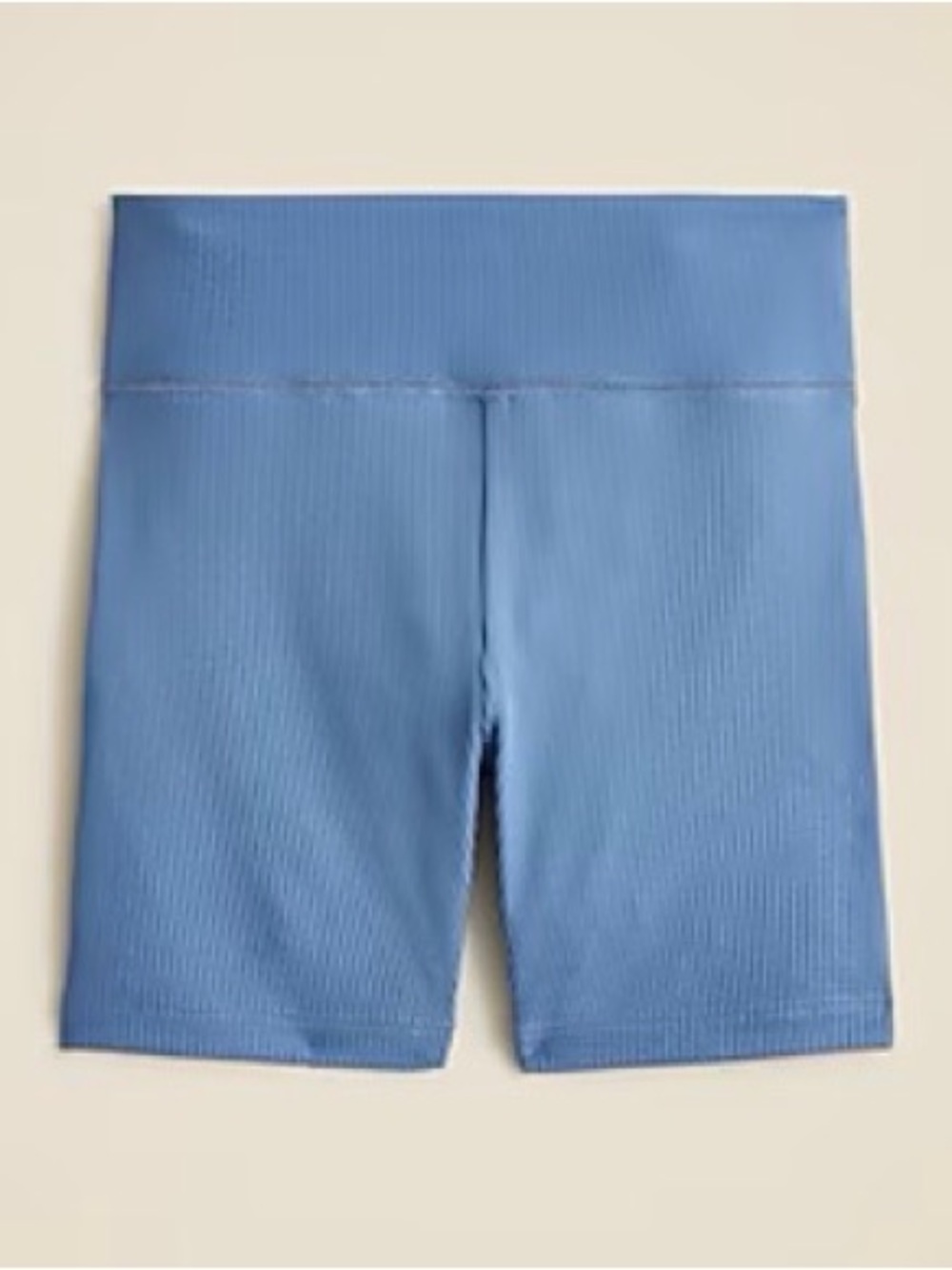Crewcuts Ribbed Light Blue High-Rise Bike Shorts